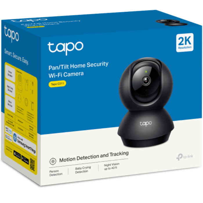TP-Link Tapo C211 Cámara de vigilancia IP 3 MP 2K, Negro